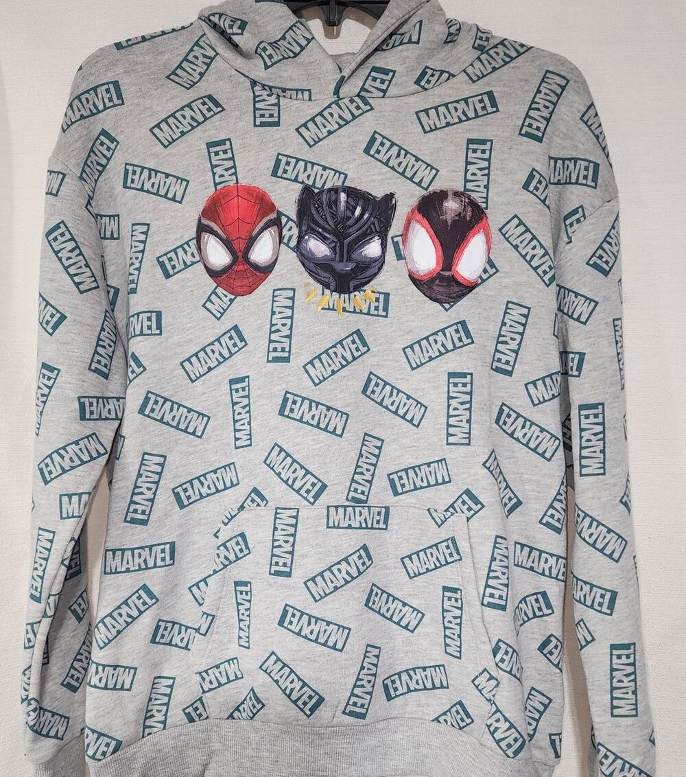 Marvel artist series gray hoodie Kid's XL